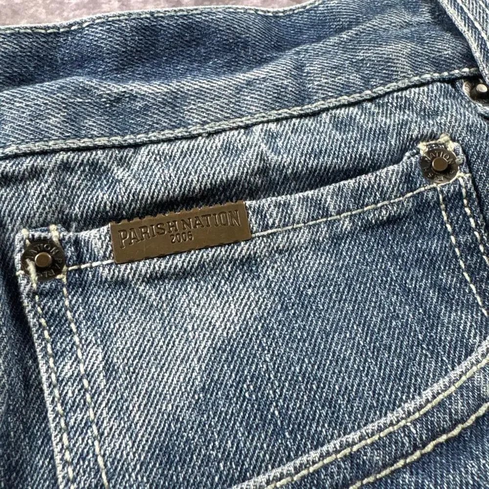 Parish Nation 2006 Men’s 42 Blue Denim Jorts Y2K Baggy Jean Shorts
